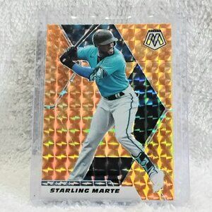 5/$20 Mint 2021 Mosaic Starling Marte Orange Prizm MLB Card 49!!